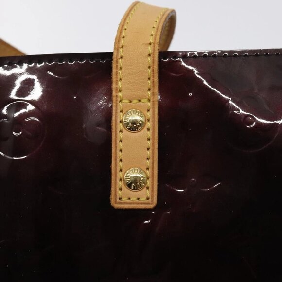 LOUIS VUITTON Monogram Vernis Reade PM Hand Bag Amarante - Picture 8 of 15